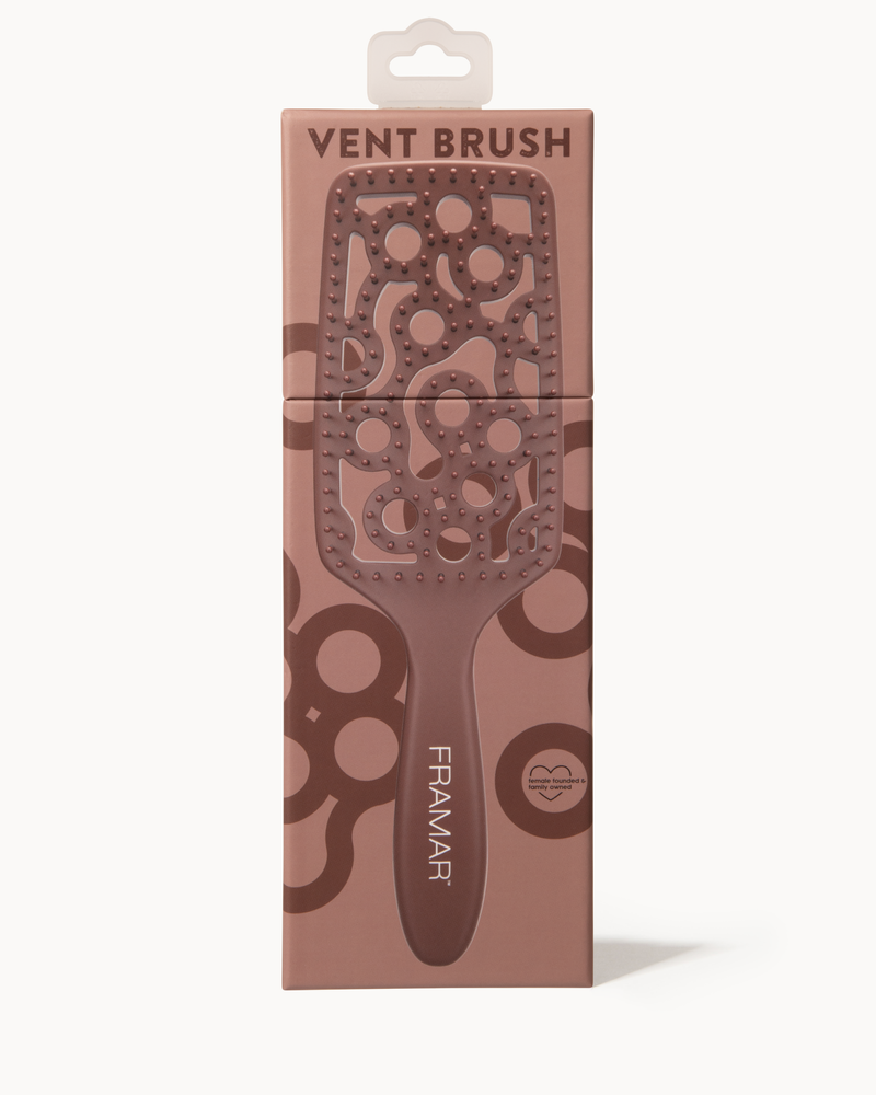 Framar Vent Chocolate – Durchbrochene Bürste zum Trocknen und Kämmen, schokoladenbraun