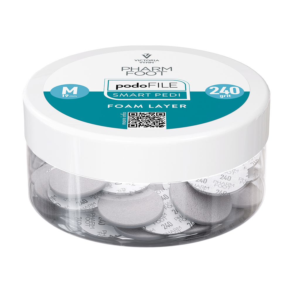 Pharm Foot Podo File Foam Layer 240 M Ersatz-Schleifpads für Podo Disc 50 Stück. - Gefäß