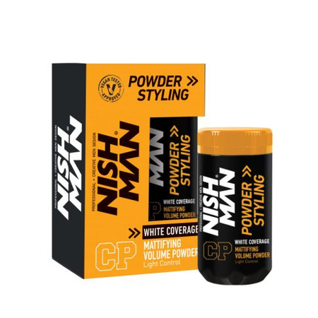 Nishman Powder Styling CP Weißes Deckungspulver für graues Haar 20g 