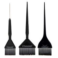 Framar Schwarzes Färbepinsel-Set 3tlg.