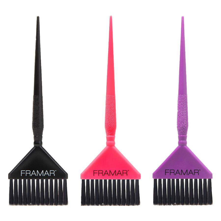 Framar AccuSoft breites Haarfärbepinsel-Set 3tlg.