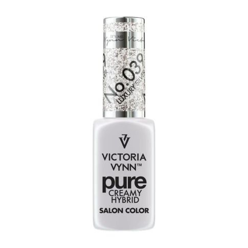 VICTORIA VYNN 039 Reiner cremiger Hybrid-Lack Luxus Silber Creme Hybrid-Lack 8ml