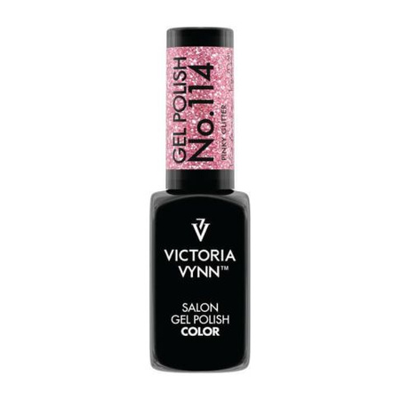 VICTORIA VYNN 114 Gel Polish Farbe Rosa Glitter Hybrid Lack 8ml 