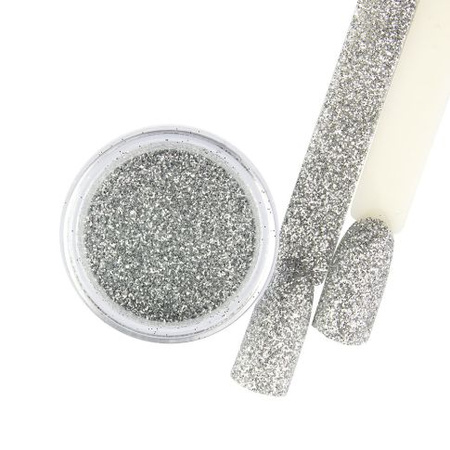 SILBERfarbener Nagellack mit Glaseffekt