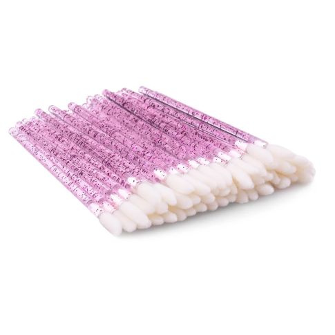 Clavier Velour Gloss Applikatoren - Glitter Pink 50 Stück.