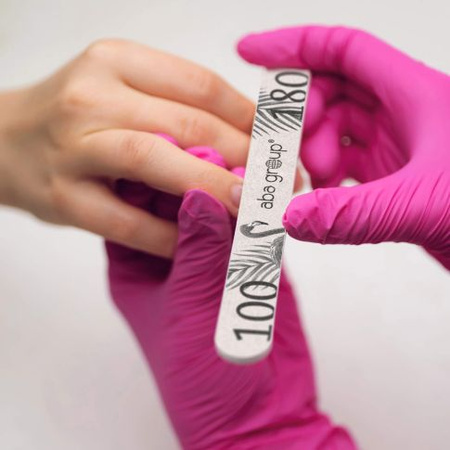 Aba Group Safety Pack gerade Nagelfeile 100/180 Standard - Flamingo 