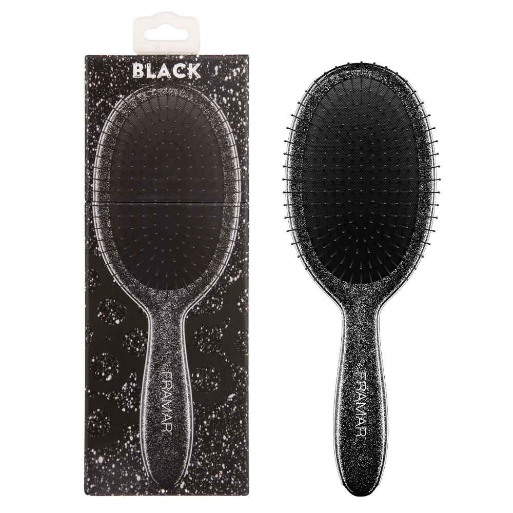 Framar Black Glitter Entwirrbürste, schwarz mit Glitzer