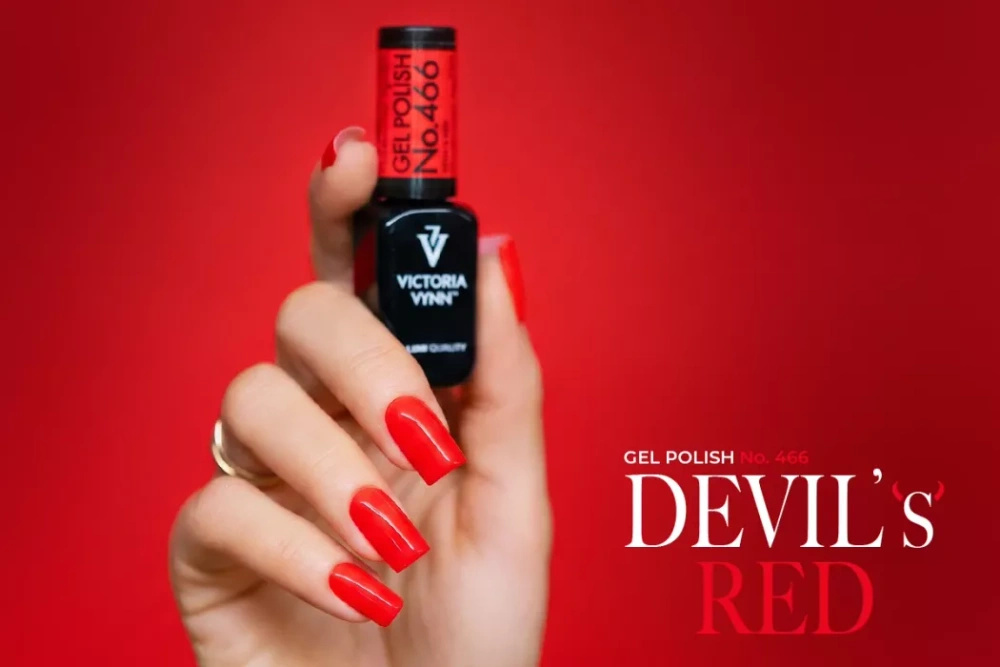 Victoria Vynn Gel Polish Color 466 Devil's Red Hybridlack 8 ml