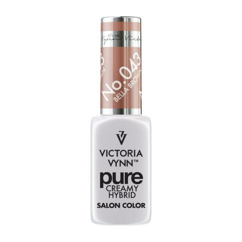 VICTORIA VYNN 043 Reiner cremiger Hybrid Bella Brauner cremiger Hybrid-Lack 8ml