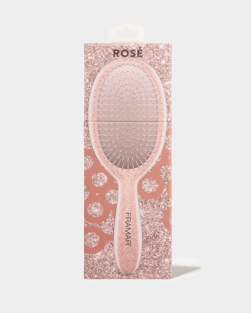 Framar Rose Gold Glitter Entwirrungsbürste in Roségold mit Glitzer