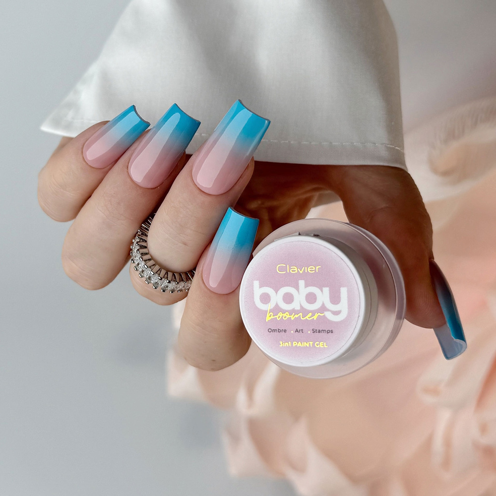 Clavier Baby Boomer 3-in-1-Gel Ombre Art Stamps R09 Cocowater 3 g