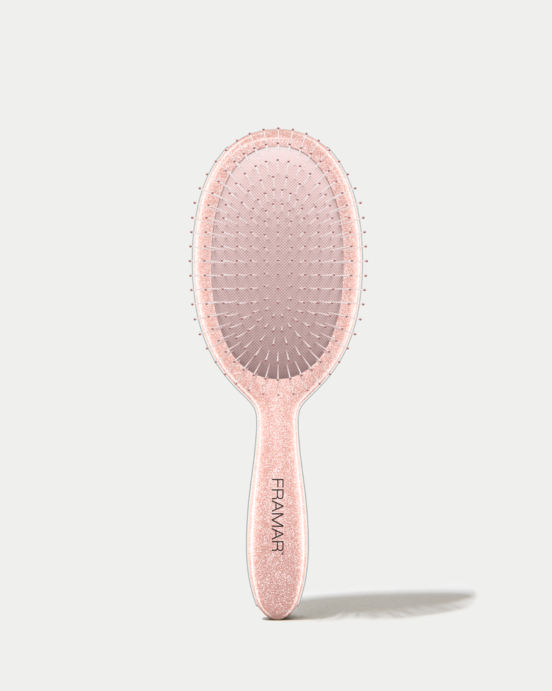 Framar Rose Gold Glitter Entwirrungsbürste in Roségold mit Glitzer
