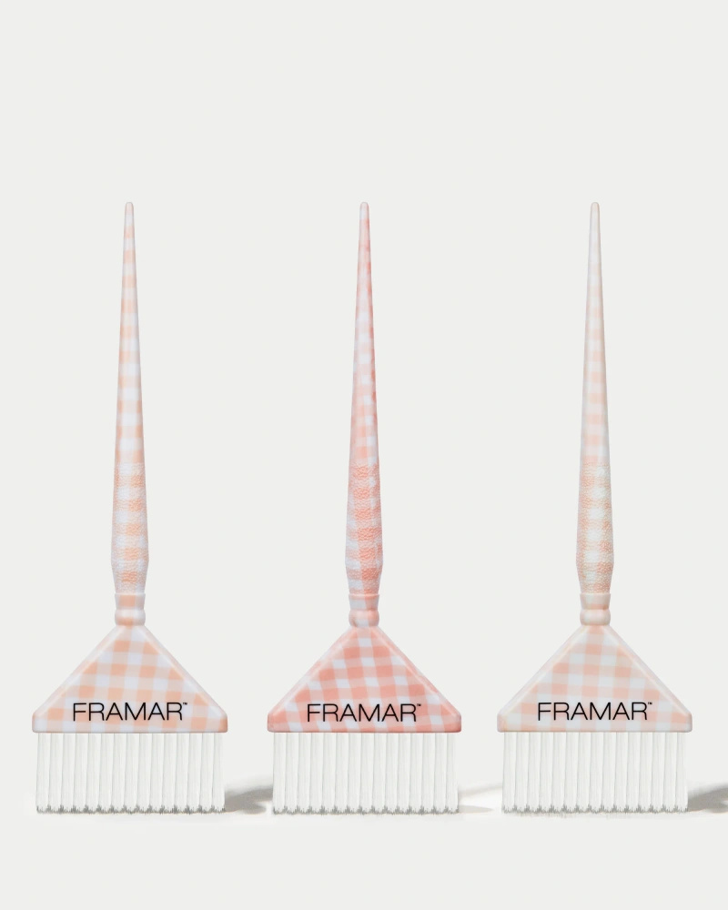 Framar Peach Please – Set mit 3 breiten Big Daddy-Pinseln zum Färben
