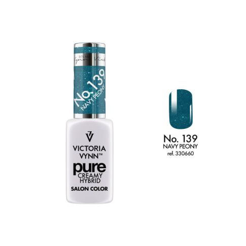 VICTORIA VYNN 139 Pure Creamy Hybrid Navy Peony Creme Hybrid Lack 8ml