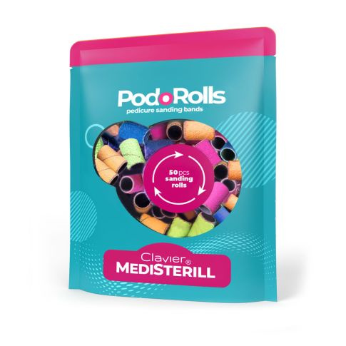 Clavier Medisterill PodoRolls Abrasive Moulding Pads Farbe Mix 50 Stück. + Träger