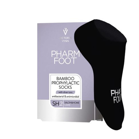 Pharm Foot Bamboo Socken Schwarz mit Silber Ionen r. 35-38 