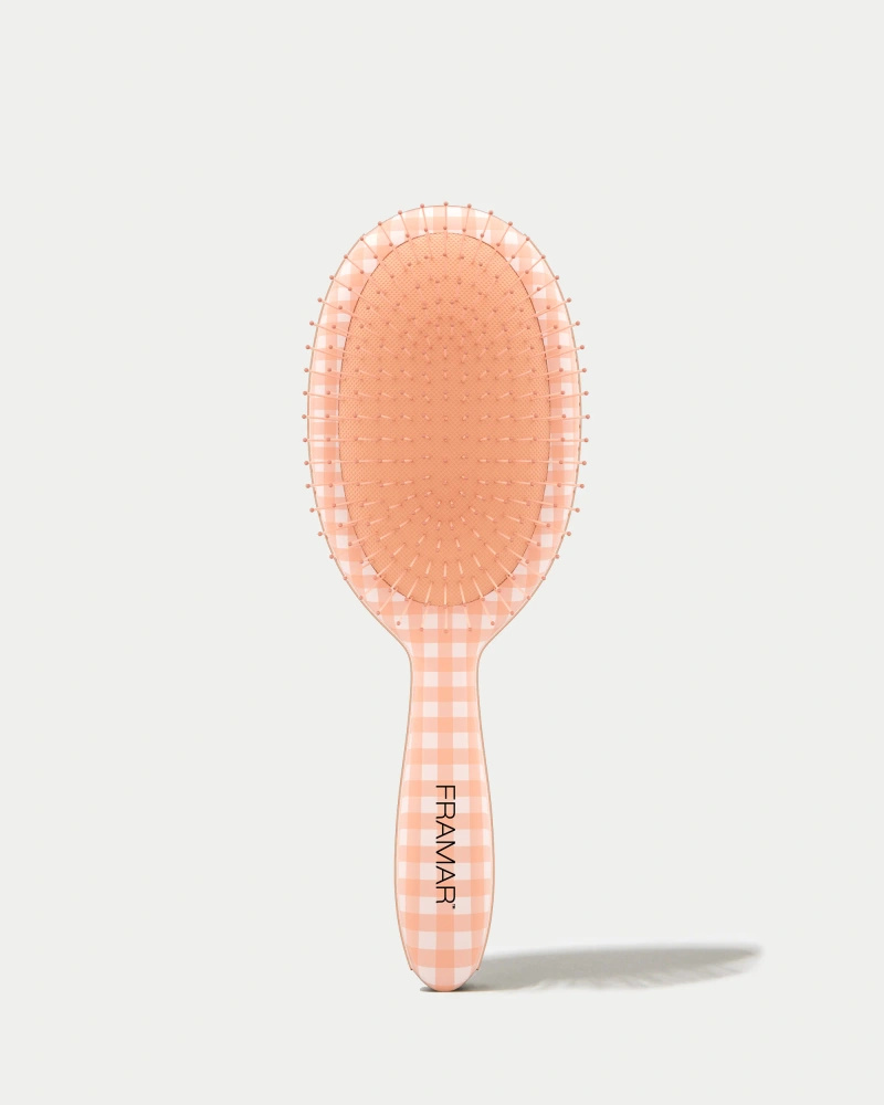 Framar Peach Please Belle Entwirrungsbürste mit pfirsichfarbenem Karomuster