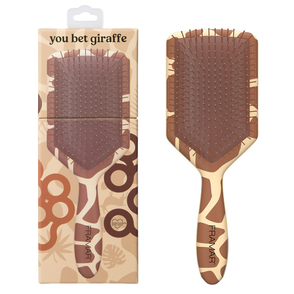 Framar You Bet Giraffe – Flache Entwirrbürste in Giraffenform