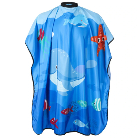 Poniks Friseurumhang für Kinder - Unterwasserabenteuer 135 x 100 cm