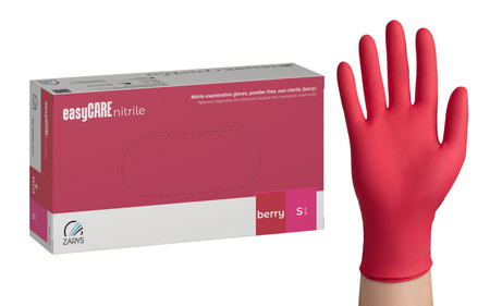 Zarys Easy Care Rosa Nitril-Handschuhe L 100 Stück.