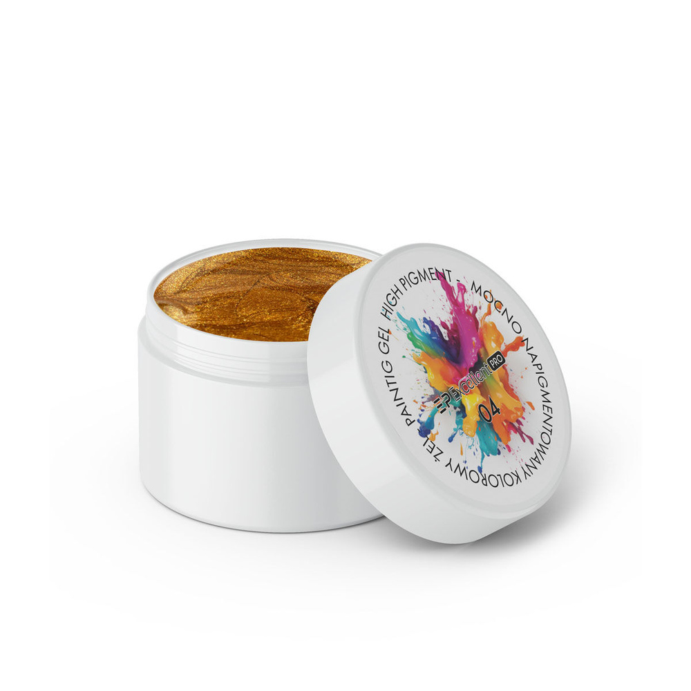 Excellent PRO Painting Gel High Pigment 004 Gel für Verzierungen, goldfarben, 5 g