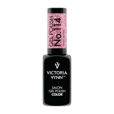 VICTORIA VYNN 114 Gel Polish Farbe Rosa Glitter Hybrid Lack 8ml