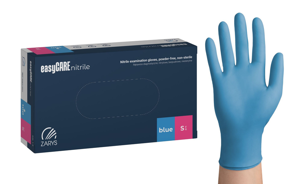 Zarys Easy Care Blaue Nitrilhandschuhe S 100 Stk.