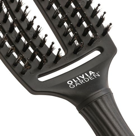 Olivia Garden Finger Brush Full Black Medium Combo Haarbürste