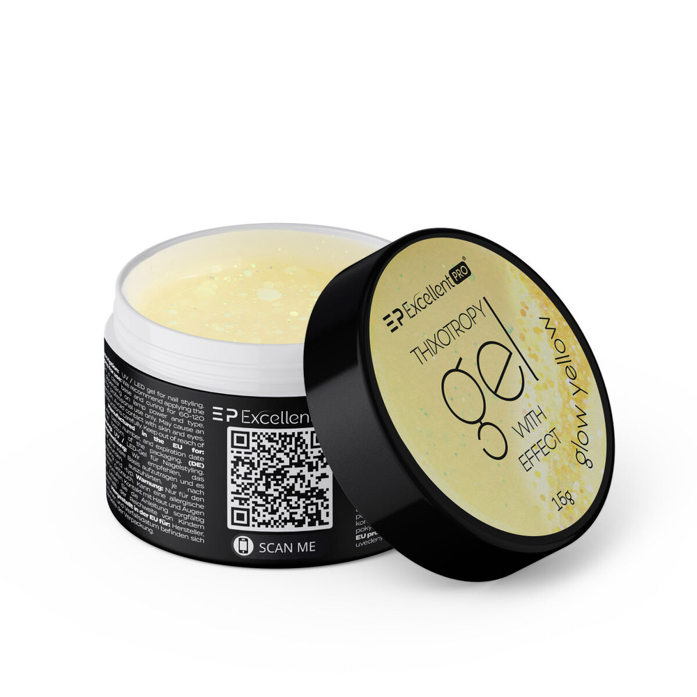 Excellent Pro Thixotropie-Gel mit Effekt Glow Gelb 15g