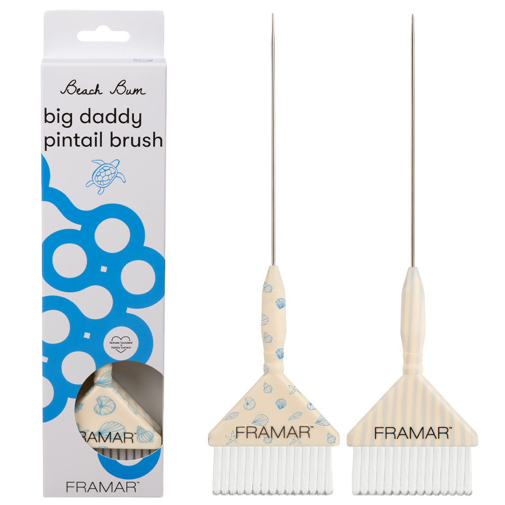 Framar Beach Bum – Set mit 2 breiten Haarfärbepinseln mit Spieß