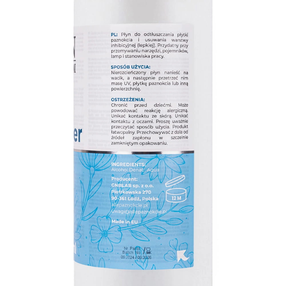 NTN Premium Cleaner – Entfettungsflüssigkeit für Nagelplatten, 500 ml