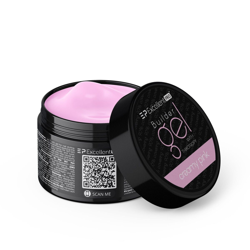 Excellent Pro Aufbaugel mit Thixotropie cremig rosa 15g